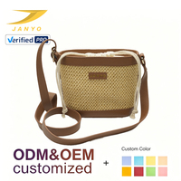 Sac seau en paille tressée polyvalent personnalisé OEM ODM, nouvelle texture, luxe léger, sac à bandoulière unique pour femme