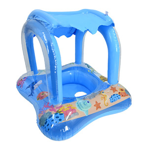 Flotador Inflable para Bebé ABC con Sombrilla 60x60x58cm Diseño de Dibujos Animados para Uso en Piscina Infantil - Product Image 4