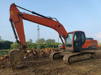 Excavator Hidrolik Crawler DX215 yang Andal untuk Proyek Infrastruktur Konstruksi Jalan, Pekerjaan Pondasi, dan Penanganan Material