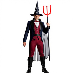 Accesorios de Escenario para Halloween, <span class=keywords><strong>Tridente</strong></span> del Diablo, Hacha, Bastón, Guadaña de la Muerte, Arma de Simulación, Plástico, Semi-mecánico, Mecánico, para Adultos - Product Image 4