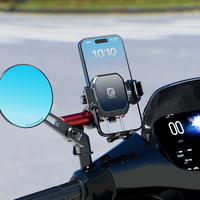 Support de téléphone portable étanche IP66 Kewig, base en alliage d'aluminium CNC à dégagement rapide, anti-vibration, antivol, support de téléphone pour moto