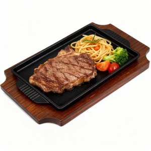 <span class=keywords><strong>Plaque</strong></span> en fonte Zunc pour la restauration en plein air, cuisson à chaud, plat à steak plat avec <span class=keywords><strong>plaque</strong></span> en fonte - Product Image 4