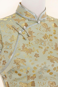 Elegante moderno Qipao per le donne broccato collo di mandarino Cheongsam con fessura abbigliamento tradizionale cinese per le ragazze - Product Image 2