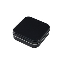 Boîte en étain carrée recyclable 72x72x22mm pour bijoux, bonbons, mini-boîte à charnière personnalisée avec impression de logo sur mesure – Vente en gros