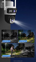 Caméra solaire extérieure 4G V360 panoramique à 360 degrés 1080P HD avec détection de mouvement et vision nocturne pour la surveillance de la maison et des panneaux solaires