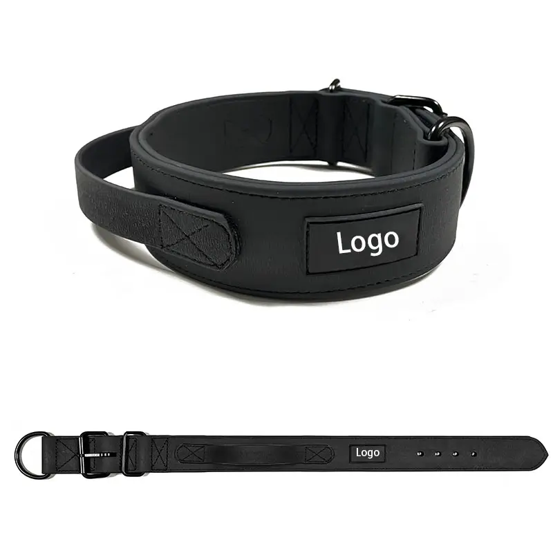 Factory Wholesale Extra-thick TPU Waterproof Training Dog Collar with Stainless Steel Metal Buckle