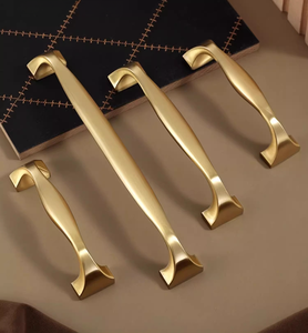 热卖黄金仿古美式实心黄铜橱柜门把手壁橱把手抽屉旋钮 - Product Image 2