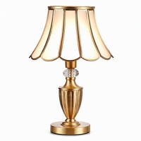 Lampe de table en laiton massif, style européen, lampe de chevet créative moderne pour chambre à coucher, salon, bureau, décoration de la maison
