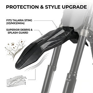 Parafango Anteriore di Ricambio JFG RACING in Plastica PP Effetto Carbonio, Protezione Antispruzzi per Moto Talaria Sting X3 MX3 MX4 - Product Image 6