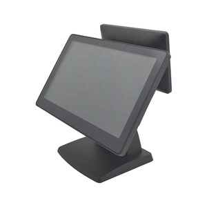 Nhôm ổn định vỏ kim loại windows 15.6 + 10.1 inch màn hình cảm ứng máy POS Tiền mặt đăng ký thanh toán truy cập màn hình kép - Product Image 1