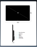 Écran de tablette pour appuie-tête Android 14 pouces 4+64G pour siège arrière, prise en charge 4K, Netflix/YouTube, HDMI avec éclairage d'ambiance HDMI