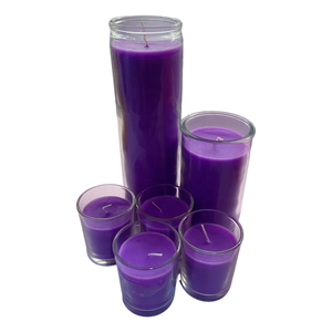 Transparent Round Cylinder Glass <b>Candle</b> Jar Reusable <b>Prayer</b> Light Holder Heat Resistant Easter Religious Home Church Decoration - Product Image 1