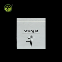 Kit de couture en coton-tige biodégradable PLA, amidon de maïs, savon compostable, brosse à dents, dentifrice, emballage, sac d'emballage écologique