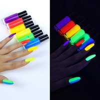 Großhandel UV Neon Nagel Gel Polish Set mit privatem Logo Glow in the Dark Kunst farbe für Halloween Party Nagellack