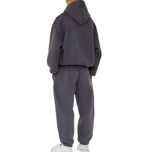 ZUKHRUF GRUPLAR hommes 100% coton respirant surdimensionné grande taille imprimé sweat à capuche ensemble pour l'hiver personnalisable - Product Image 3