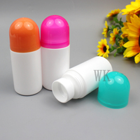 Flacon de parfum à bille vide en plastique rechargeable pour huiles essentielles, déodorants, avec emballage