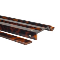 Ensemble de poussoirs de mahjong à double rangée personnalisé en usine, magnétique, en écaille de tortue, supports américains en acrylique, jeu de société