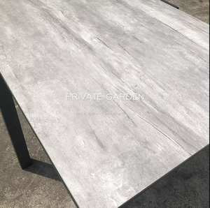 Vente en gros de chaises de salle à manger en tissu d'aluminium 10 places ensemble de table à manger extensible d'extérieur avec tissu en pierre frittée - Product Image 2
