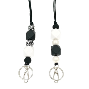 สายคล้องคอแบบลูกปัดส่วนตัวสำหรับกุญแจหรือบัตรประจำตัว ของขวัญสำหรับครู ของขวัญสำหรับพยาบาล ของขวัญสำหรับนักเรียน สายคล้องบัตรประจำตัว สายคล้องคอแบบลูกปัดซิลิโคน - Product Image 1