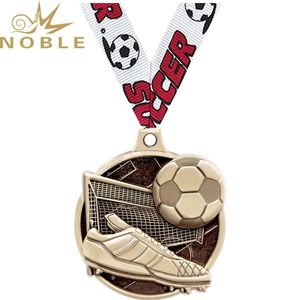 Coupe d'Europe Médailles d'or de football personnalisées en métal - Product Image 2