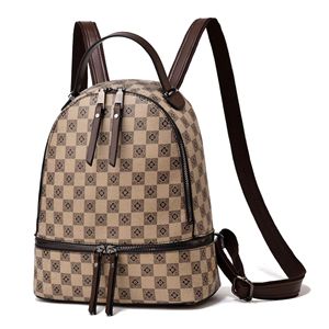 Mochila Redonda de Piel Sintética de Lujo para Mujer, Diseño Geométrico, Cierre de Cremallera, Correa Desmontable, Capacidad Media, para Uso Diario en Todas las Estaciones - Product Image 6