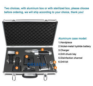 Instrument de chirurgie vétérinaire humain Orthopédique Double ensemble de forets canulés fonctionnels Perceuse à os Perceuse électrique - Product Image 6