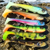 Bombshad Büyük Yumuşak Swimbait Spinpoler Kare Kanatlı Shad Yemi, Kupa Balığı, Levrek, Yayın Balığı, Yırtıcı Balık Avı için Güçlü Olta Malzemesi