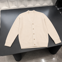 Cardigan personnalisé 100% coton, pull à col en V brodé personnalisé Townkana, chemise boutonnée de luxe, tenue de couple
