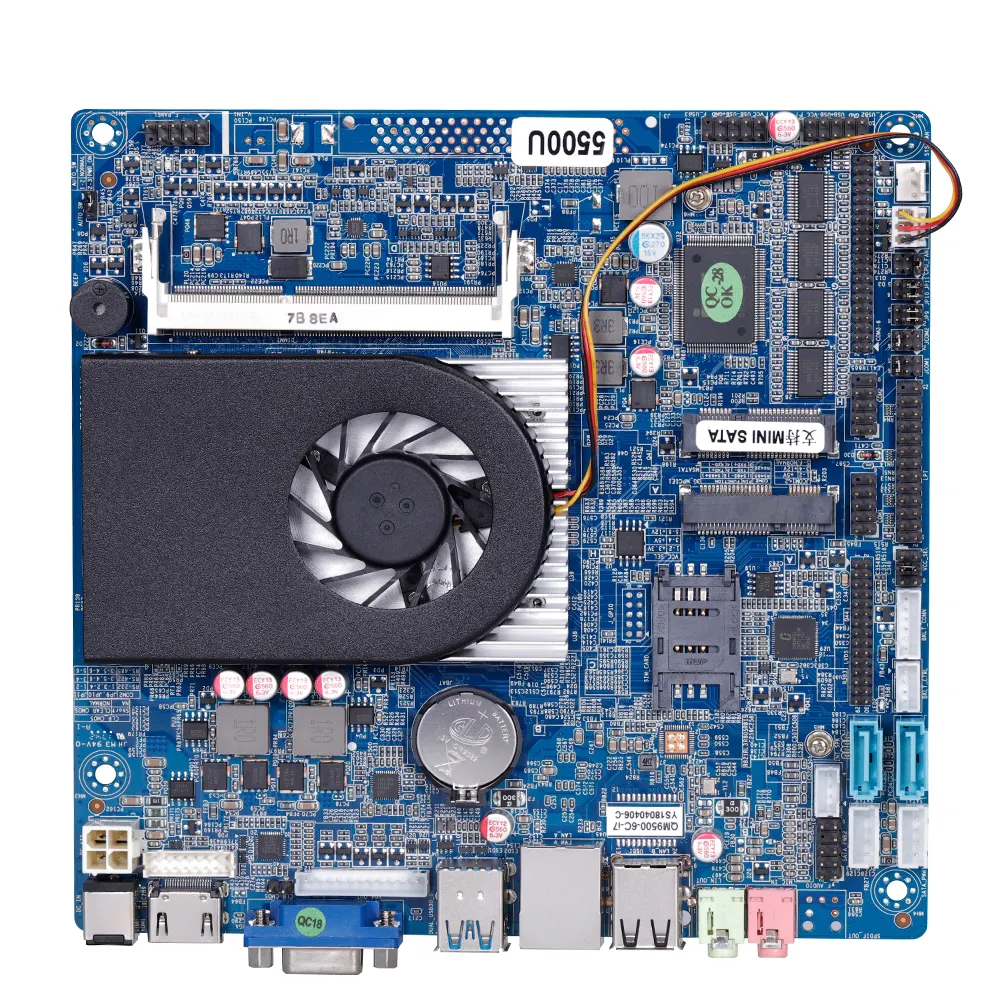 Intel Core i3 Dual Cores 2.0GHz DDR3 8GB RAM amd motherboard 256GB FAN LVDS Motherboard Embedded