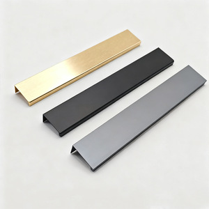Aluminum Alloy Right Angle <b>Edge</b> Sealed Handle Bar Cabinet Minimalist Design Easy Installation - Product Image 2