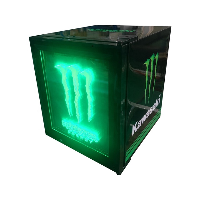2026 Most Popular Mini Display Fridge Cooler Portable Electric  Monster Refrigerator for Beverage Storage Compact Home Appliance