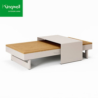 Mobilier d'extérieur moderne en forme de L en aluminium Ensemble de canapés de jardin modulaires minimalistes pour cour hôtels parcs