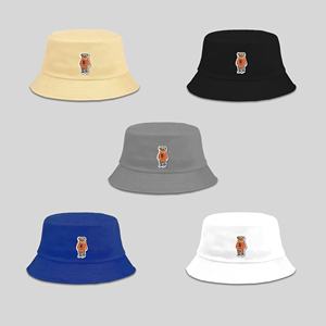 Orange Fashioned Bear <b>Bucket</b> <b>Hat</b> Embroidery Design for Youth Streetwear and Travel Looks - Product Image 5