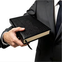 Carnet personnalisé A5 en cuir de crocodile, journal fait main, ligné, avec logo personnalisé, cadeaux d'affaires