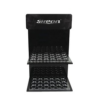 Présentoir de stockage des huiles essentielles, 2 niveaux, organisateur de stockage des huiles essentielles, comptoir en acrylique, CBD, support pour 24 bouteilles, noir