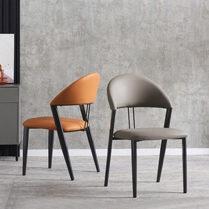 44x49x89cm gambe in acciaio al carbonio Super <span class=keywords><strong>classici</strong></span> <span class=keywords><strong>italiani</strong></span> Design minimalista in metallo celebrità Internet sedia da pranzo - Product Image 1