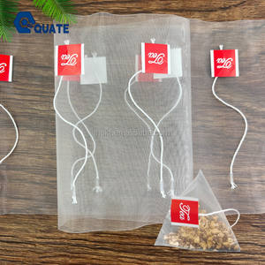 Rouleau de filtres <span class=keywords><strong>à</strong></span> thé en nylon transparents en forme de pyramide, sachets de thé en nylon, rouleau de maille en nylon avec étiquette <span class=keywords><strong>à</strong></span> ficelle unique - Product Image 4