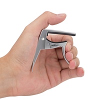 Ukulele Capo for Soprano, Concert, Tenor, Baritone Ukulele, Single Hand Use Uke Capo, Silver