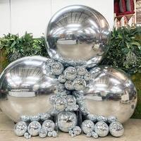 Grande boule miroir gonflable multicolore pour événements et fêtes, décorations de fond, ballon brillant géant suspendu, tailles personnalisées