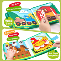 Livre d'activités Montessori en feutre pour l'apprentissage précoce, jouet éducatif pour la perception tactile, jouet de voyage sûr et amusant pour les tout-petits