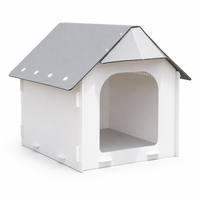 Nichoir pour chien en PP écologique avec porte arquée, pour intérieur et extérieur, pour chiens de petite, moyenne et grande taille, OEM