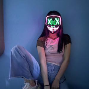 Máscara LED <span class=keywords><strong>de</strong></span> PVC con Luz, Máscara <span class=keywords><strong>de</strong></span> Purge, Disfraz <span class=keywords><strong>de</strong></span> <span class=keywords><strong>Halloween</strong></span> con Función Multiluz Intermitente para Festivales, Carnavales y Fiestas - Product Image 4
