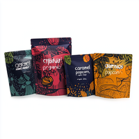 Pochette Doypack Mylar mate transparente colorée, résistante à l'humidité, avec fermeture éclair, imprimée sur mesure, pour bonbons, herbes, aliments, sucre et chewing-gum, vente en gros
