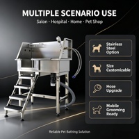 LIZE PET Baignoire de toilettage professionnelle de luxe portable pour chats, écologique et multifonctionnelle