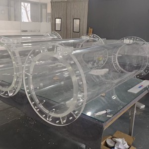 Dispositif expérimental personnalisé en acrylique avec tube rond à bride, tube transparent en verre organique - Product Image 4