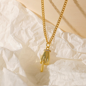 Collier gestuel best-seller pour femmes et hommes, bijoux en <span class=keywords><strong>langue</strong></span> des signes, cadeau, pendentif géométrique <span class=keywords><strong>signe</strong></span> de main « <span class=keywords><strong>Je</strong></span> <span class=keywords><strong>t</strong></span>'<span class=keywords><strong>aime</strong></span> » / Collier d'amour ASL - Product Image 3