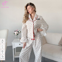 Loveda Vente Flash – Pyjama Femme Noël Décontracté et Tendance : Ensemble Haut Manches Longues et Pantalon Droit
