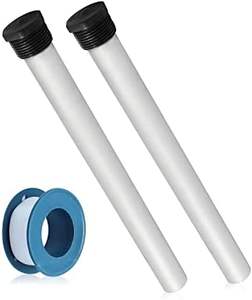Lot de 2 tiges d'<span class=keywords><strong>anode</strong></span> en magnésium pour chauffe-<span class=keywords><strong>eau</strong></span> pour réservoir d'<span class=keywords><strong>eau</strong></span> <span class=keywords><strong>chaude</strong></span> RV Kit de tiges d'<span class=keywords><strong>anode</strong></span> pour chauffe-<span class=keywords><strong>eau</strong></span>, filetage NPT 3/4 ". - Product Image 1