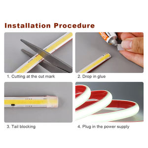 Tira de <span class=keywords><strong>LED</strong></span> <span class=keywords><strong>COB</strong></span> de Alto Voltaje QM 220V 110V, IP67 Impermeable, 50m 100m de Longitud, Sin Controlador, para Iluminación de Paisajes Exteriores - Product Image 5