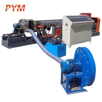 Granulateur mobile à double étage pour recyclage plastique 500 kg/h, extrudeuse PE PP avec base coulissante